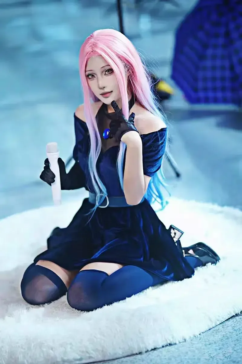 Mizi Cosplay Costume Anime Ali - Anime Cosplay Blue Hair ulasan dan harga