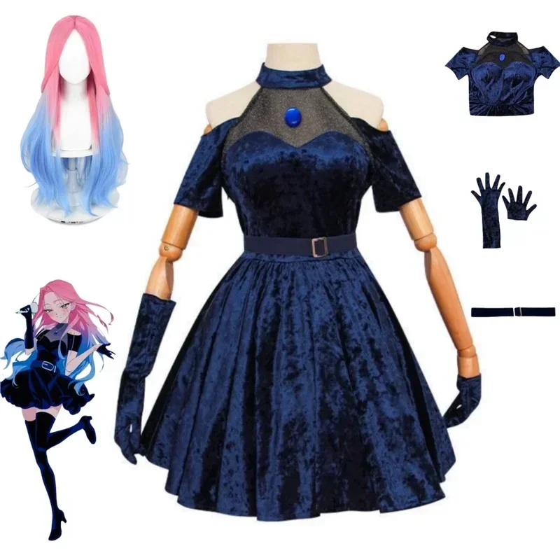 Mizi Cosplay Costume Anime Ali - Anime Cosplay Blue Hair ulasan dan harga