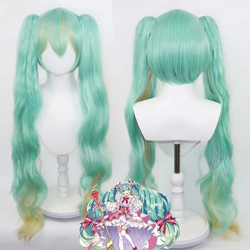 Le Cool Anime Miku Strawberry  - Anime Cosplay Blue Hair ulasan dan harga