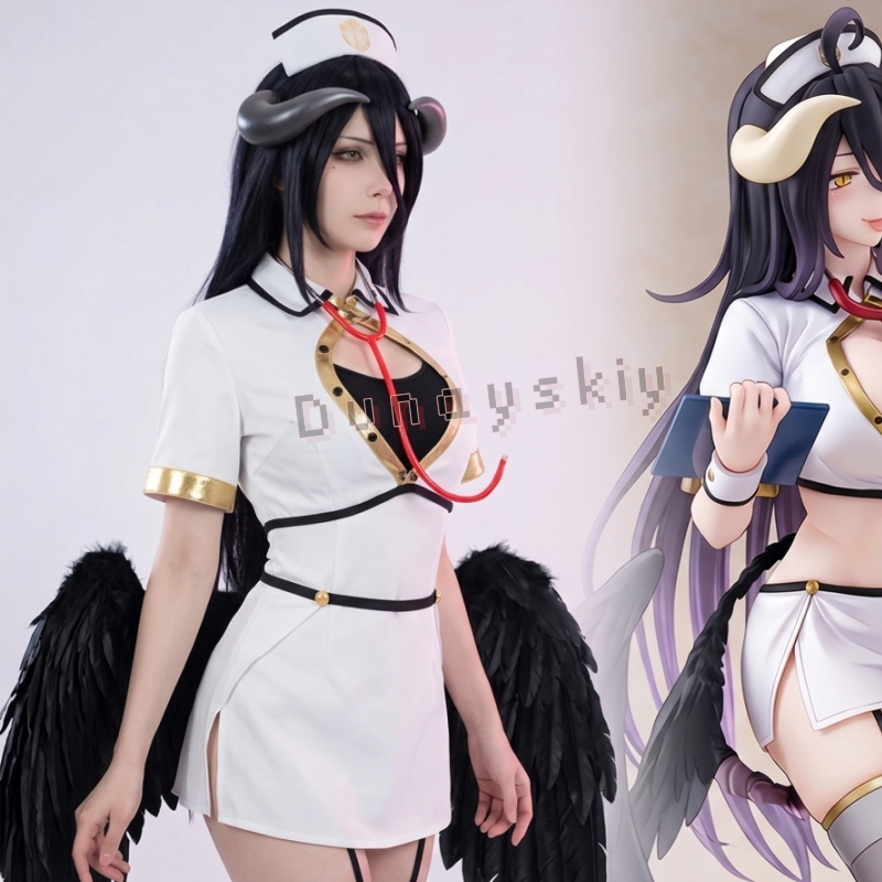 OVERLORD Albedo Gothic Angel N - Anime Cosplay Albedo ulasan dan harga