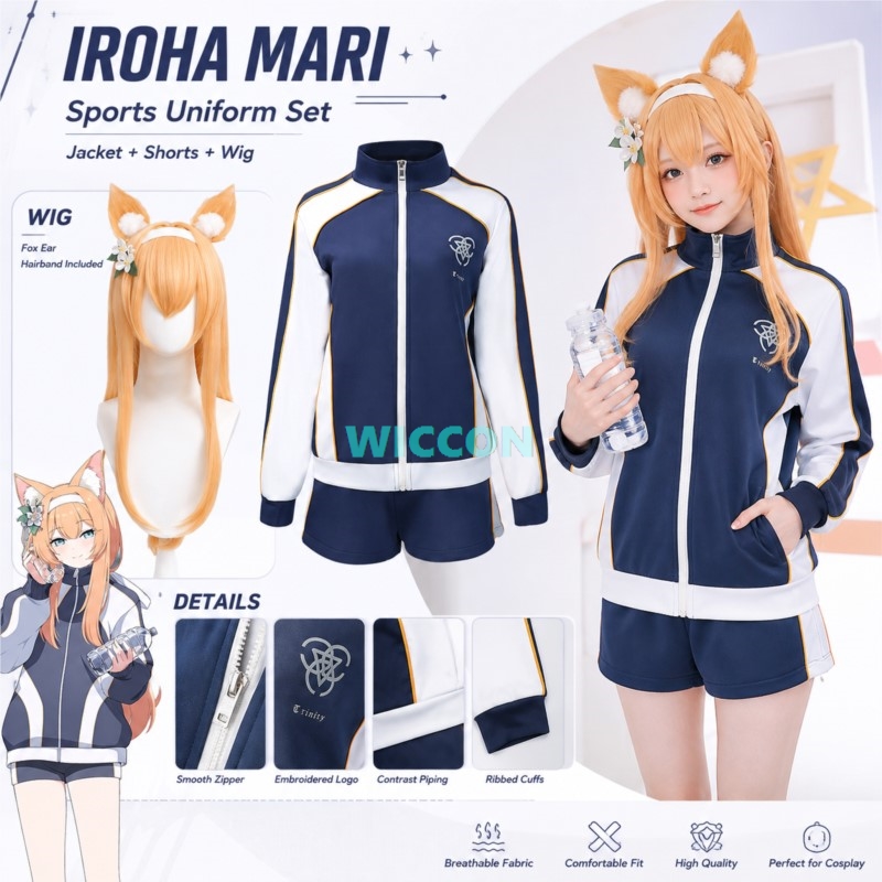 Iochi Mari Cosplay Anime Blue  - Anime Cosplay Blue Hair ulasan dan harga