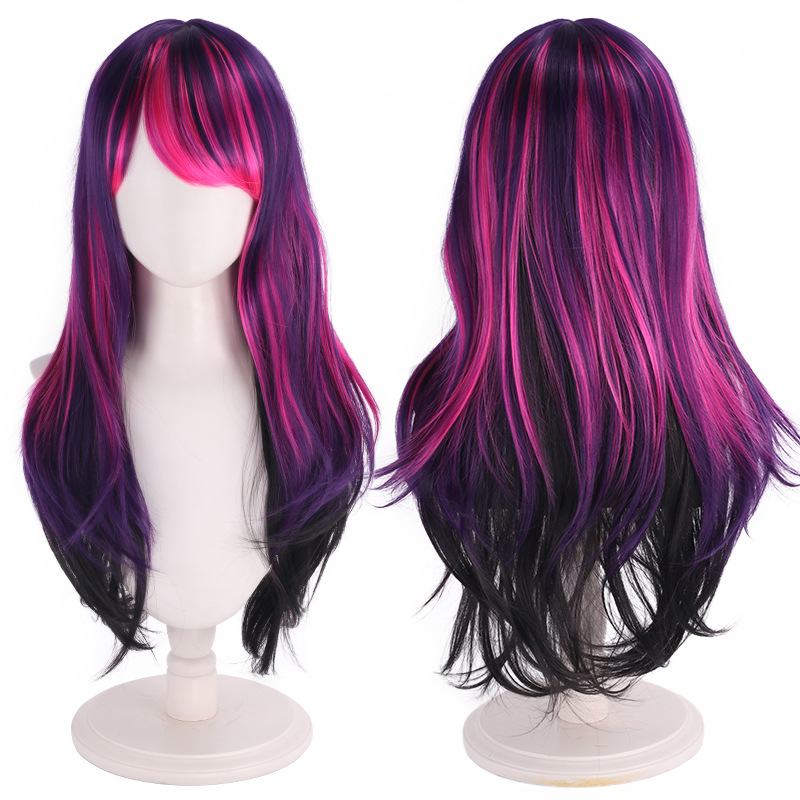 Cos wig purple gradient foal h - Anime Cosplay Recommendations ulasan dan harga
