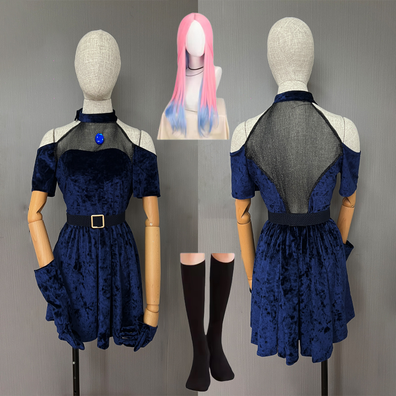 Anime Alien Stage Mizi Cosplay - Anime Cosplay Blue Hair ulasan dan harga