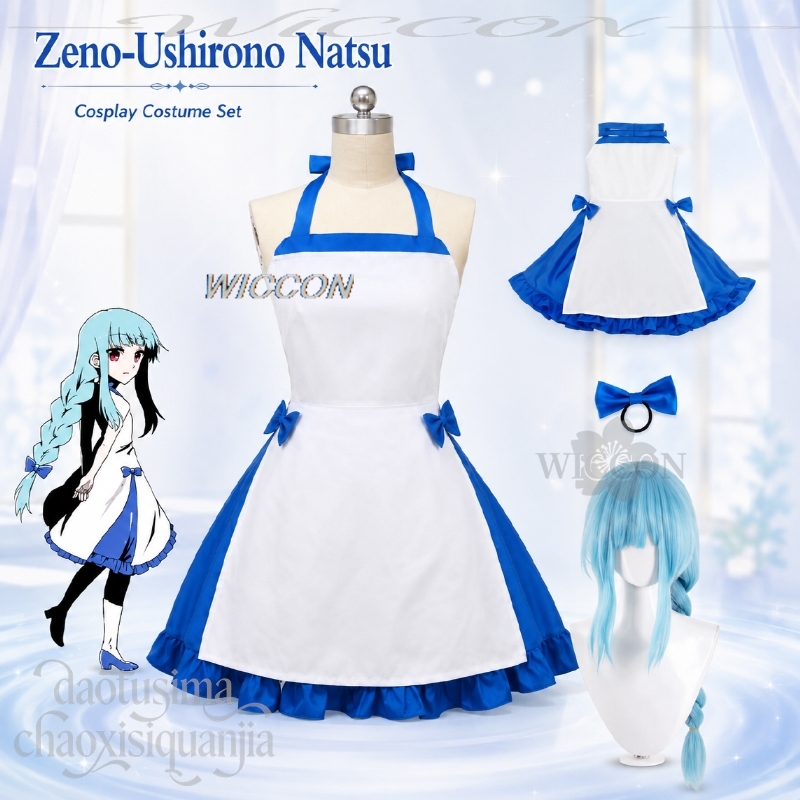 Ushirono Natsu Costume Blue Wh - Zenos Anime Cosplay ulasan dan harga