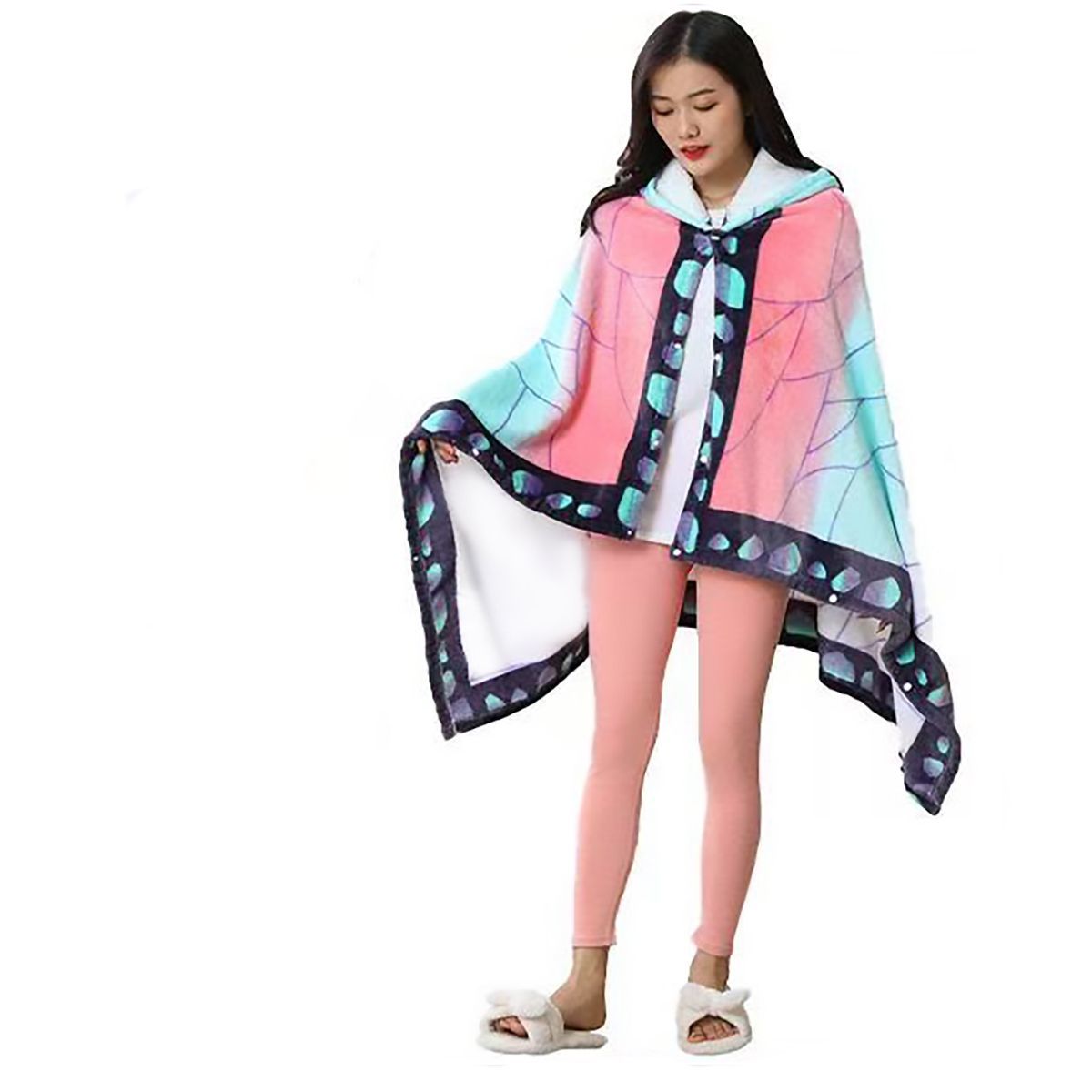 Anime Flannel Blanket Hoodie S - Cosplay Anime Zenitsu ulasan dan harga