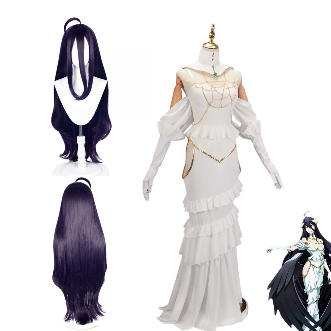 Overlord Arubedo Pure-White De - Anime Cosplay Albedo ulasan dan harga