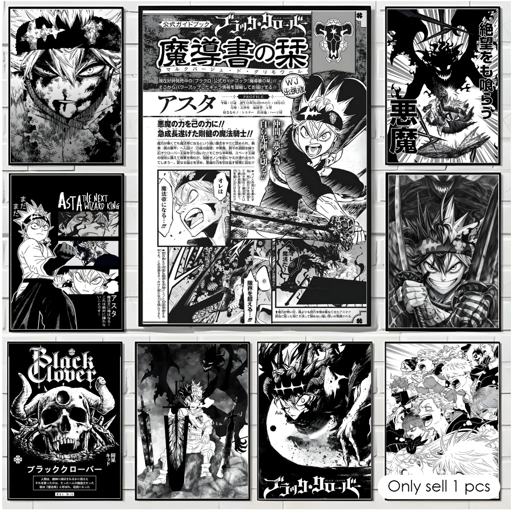 Anime B-Black Clover Poster De - Black Clover Grimoire ulasan dan harga