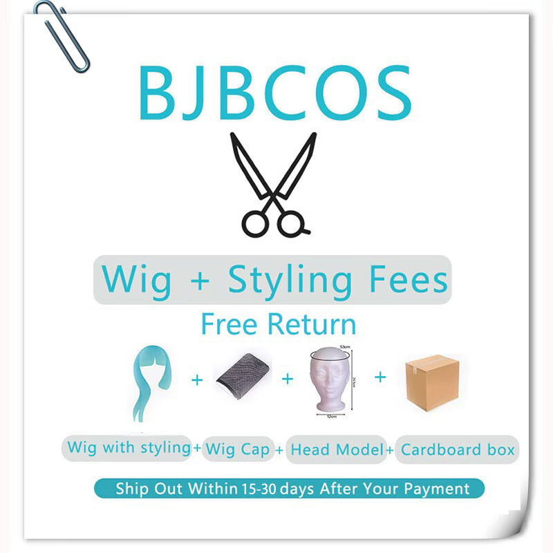 [Styled Wig]Richeh Cosplay Wig - Anime Cosplay Blue Hair ulasan dan harga
