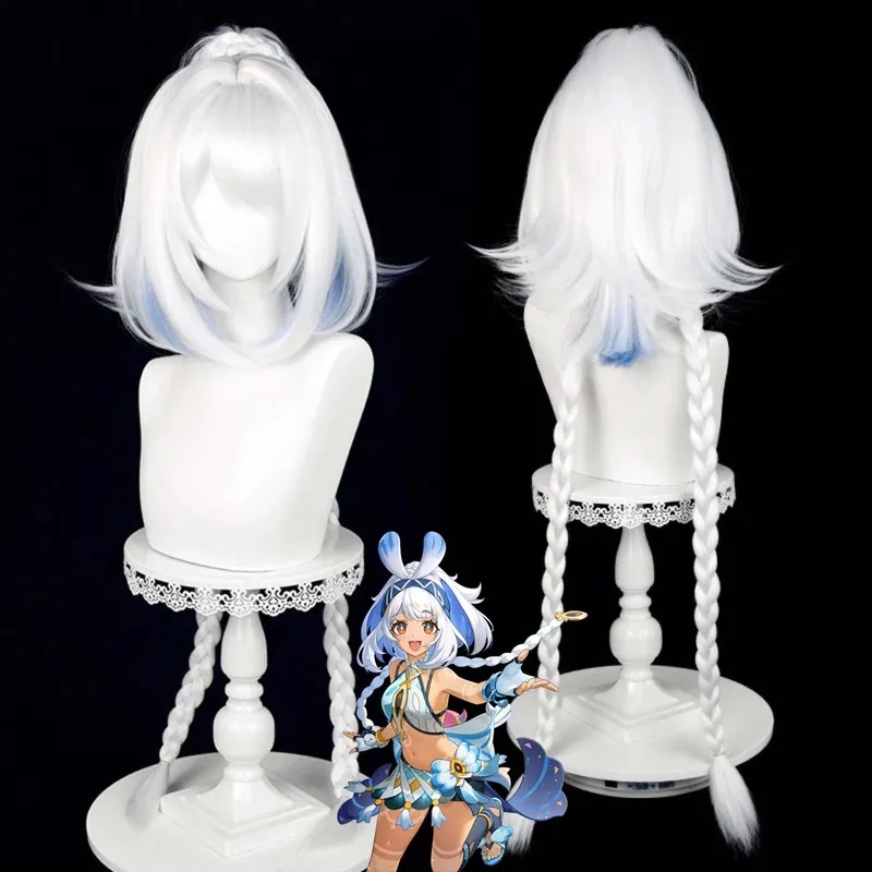 Le Cool Genshin Impact Mualani - Anime Cosplay Blue Hair ulasan dan harga