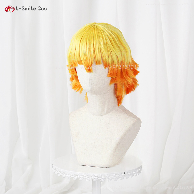 Agatsuma Zenitsu Cosplay Wig 3 - Cosplay Anime Zenitsu ulasan dan harga