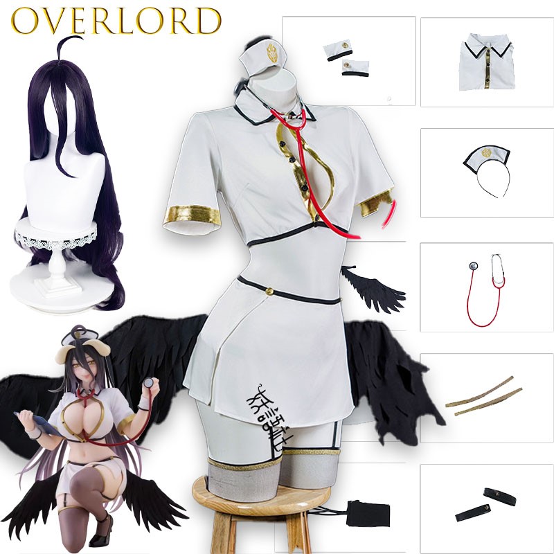 OVERLORD Albedo Nurse Cosplay  - Anime Cosplay Albedo ulasan dan harga