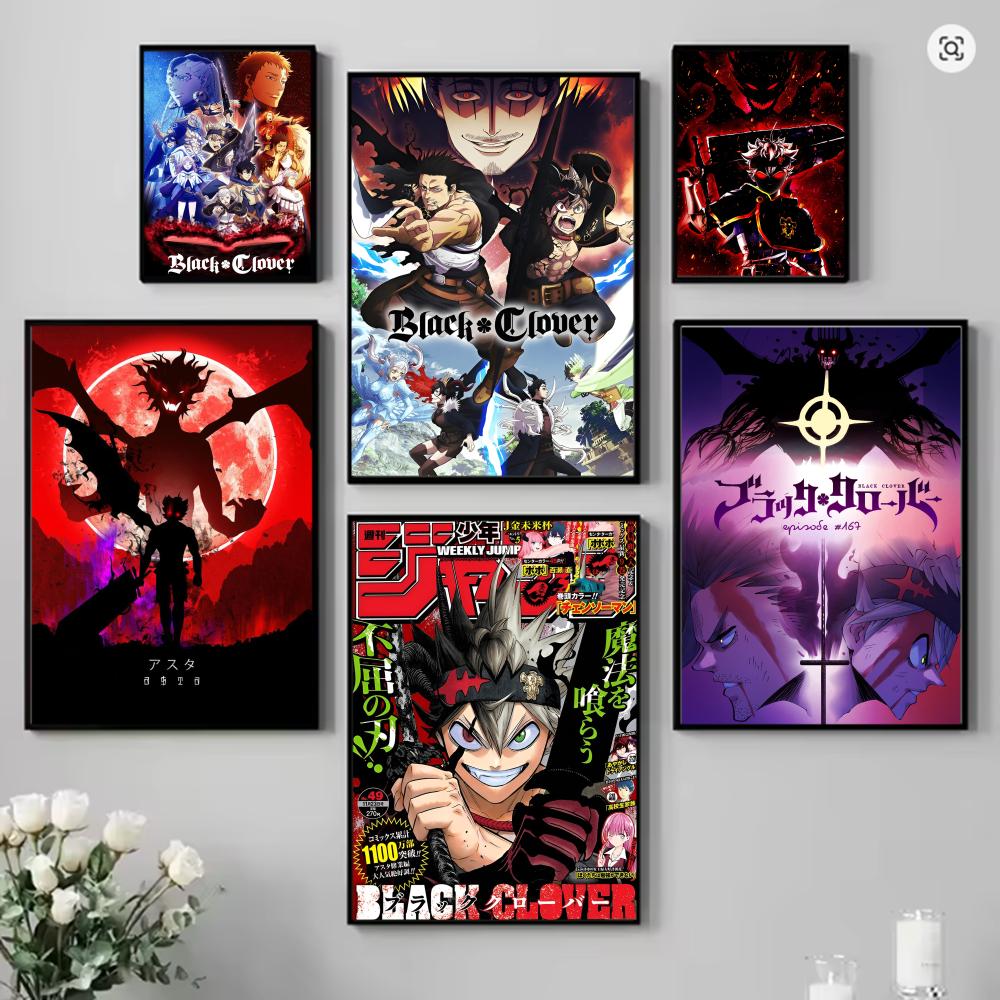 Anime B-Black Hot Clover Poste - Black Clover Grimoire ulasan dan harga