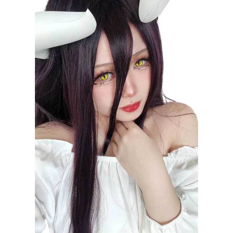 2026 White Horns With Clips Fo - Anime Cosplay Albedo ulasan dan harga