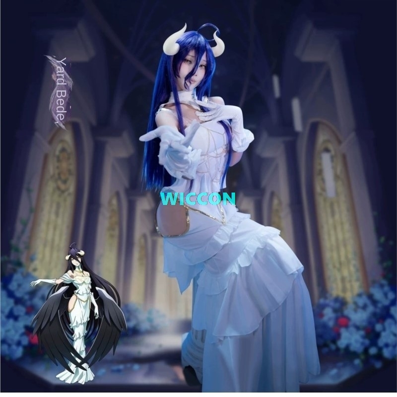 IN STOCK Albedo Costume Wig Wo - Anime Cosplay Albedo ulasan dan harga