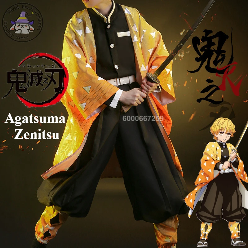 Demon Slayers Anime Kimetsu No - Cosplay Anime Zenitsu ulasan dan harga